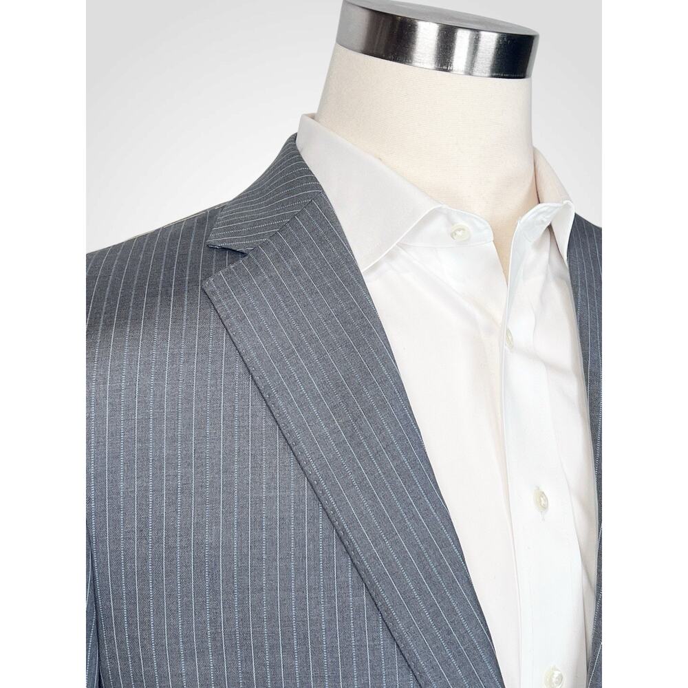 New Jos A Bank Signature Gold 40-42L 33x30 Tailored Fit Gray Pinstripe Note - Picture 7 of 16